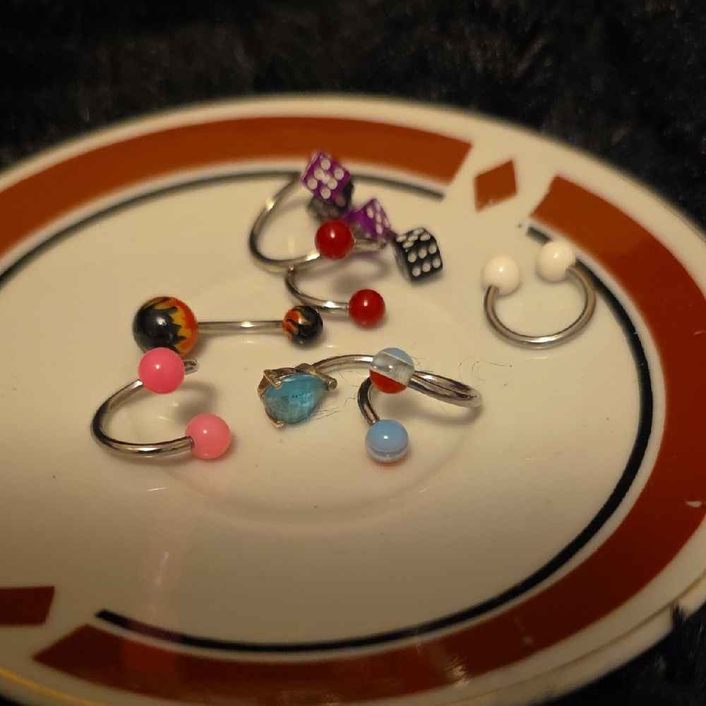 Colorful Piercing Jewelry Set - Picture 2 of 2